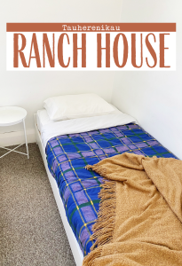 A single bed in our Ranch House accommodation