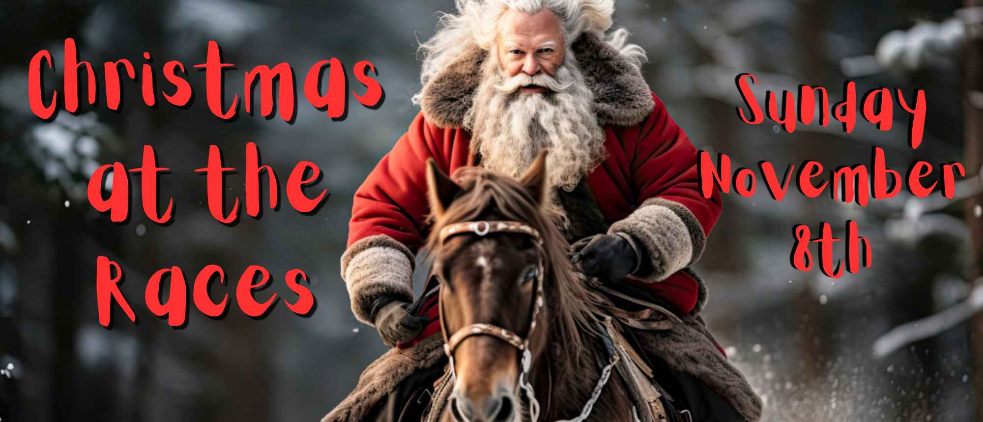 Christmas at the Races at Tauherenikua 2026 Santa riding horse